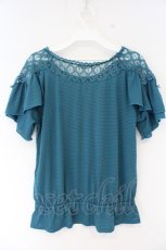 画像2: axes femme / ボーダービジュートップス M ターコイズ O-26-10-01-059-AX-TO-YM-OS (2)