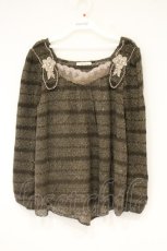 画像1: axes femme / モチーフ使いニットチュニック M ブラウン O-26-10-01-1034-AX-TO-OW-OS (1)