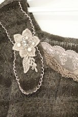 画像2: axes femme / モチーフ使いニットチュニック M ブラウン O-26-10-01-1034-AX-TO-OW-OS (2)