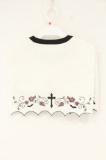 画像3: axes femme / ローズ×クロス刺繍付け襟  シロ O-26-10-01-1037-AX-ZA-IG-OS (3)