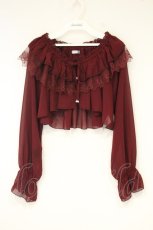 画像1: axes femme / 2WAYシアーボレロ  ワイン O-26-10-01-1039-AX-TO-IG-OS (1)