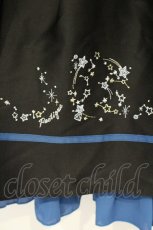 画像2: axes femme POETIQUE / スパークル刺繍配色スカート M クロ O-26-10-01-1042-AX-SK-IG-OS (2)