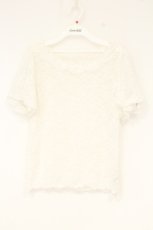 画像1: axes femme / ぽわん袖総レーストップス F シロ O-26-10-01-1045-AX-TO-IG-OS (1)