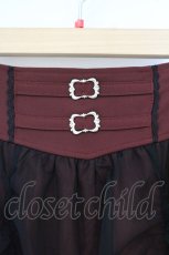 画像2: NIBBLE POISON / ゴシックフィッシュテールスカート M ワイン×クロ O-26-10-01-1047-LO-SK-IG-OS (2)