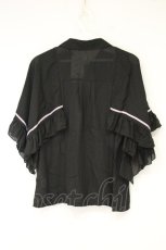 画像3: axes femme POETIQUE / スパークル刺繍ケープ風ブラウス  クロ O-26-10-01-1053-AX-BL-IG-OS (3)