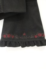 画像3: axes femme / 刺繍入ジャガード切替コート M クロ O-26-10-01-1057-AX-CO-IG-OS (3)