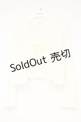 Preview of makiコラボ さくらんぼ透かし編みボレロ M シロ