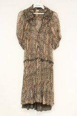 画像1: axes femme / 総柄シフォンチュニック M ベージュ O-26-10-01-1008-AX-BL-OW-OS (1)