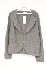 画像1: axes femme / バックデザインカーディガン M グレー O-26-10-01-1009-AX-BL-OW-OS (1)