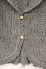 画像2: axes femme / バックデザインカーディガン M グレー O-26-10-01-1009-AX-BL-OW-OS (2)