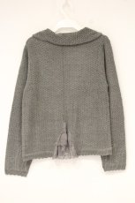 画像3: axes femme / バックデザインカーディガン M グレー O-26-10-01-1009-AX-BL-OW-OS (3)