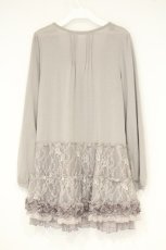 画像3: axes femme / 裾デザインロングカーデ M グレージュ O-26-10-01-1001-AX-TO-OW-OS (3)