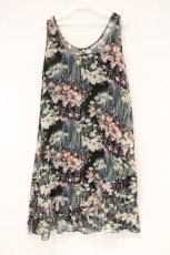 画像3: axes femme / 花がらチュニックワンピース M グリーン×ブラウン O-26-10-01-1013-AX-OP-OW-OS (3)