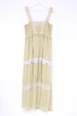 画像1: axes femme / ラメレース使いキャミワンピース M イエロー O-26-10-01-1014-AX-OP-OW-OS (1)