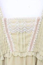 画像2: axes femme / ラメレース使いキャミワンピース M イエロー O-26-10-01-1014-AX-OP-OW-OS (2)