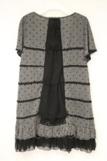 画像3: axes femme / フロッキードットカットチュニック M クロ O-26-10-01-1018-AX-TO-OW-OS (3)