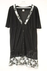 画像1: axes femme / 柄使いチュニック M クロ O-26-10-01-1020-AX-TO-OW-OS (1)