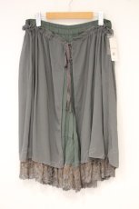 画像1: axes femme / 裾レース使い楊柳重ねパンツ M グリーン O-26-10-01-1022-AX-TO-OW-OS (1)