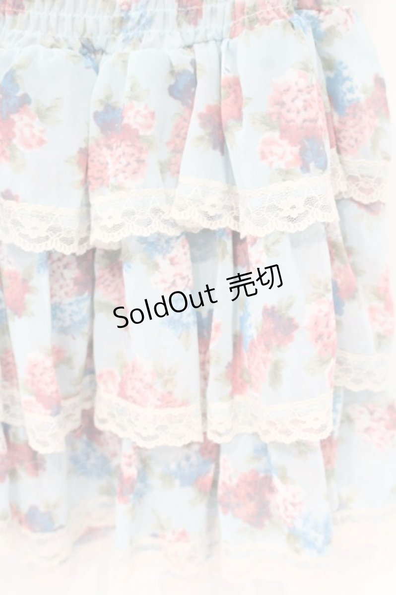 画像2: axes femme / 花がらシフォンチュニック M サックス O-26-10-01-1025-AX-TO-OW-OS (2)