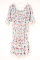 画像3: axes femme / 花がらシフォンチュニック M サックス O-26-10-01-1025-AX-TO-OW-OS (3)