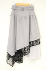 画像1: axes femme POETIQUE / ベルト付イレヘムロングスカート M パープル O-26-10-01-1003-AX-SK-OW-OS (1)