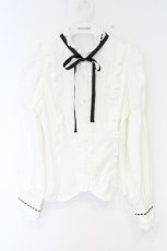 画像1: Eri Aino's collaboration / シャーロットの水曜日ブラウス M シロ×クロ O-26-10-01-007-LO-BL-OW-OS (1)