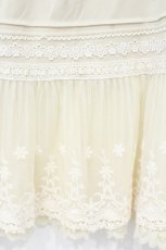 画像2: axes femme / チュール刺繍ペチコート M キナリ O-26-10-03-041-AX-SK-OW-OS (2)