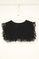 画像3: m petit by misako / スクエアレース付け襟 23×36cm クロ O-26-10-03-005-LO-ZA-IG-OS (3)