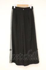画像1: axes femme / 麻調チャイナ釦配色パンツ F クロ O-26-10-03-050-AX-PA-OW-OS (1)