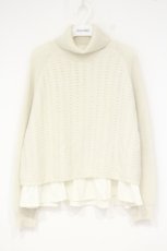 画像1: PINK HOUSE / 重ね着風ハイネックニットトップス  アイボリー O-26-10-03-063-LO-TO-OW-OS (1)