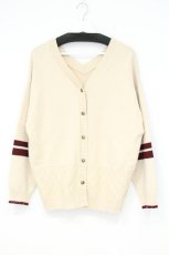 画像1: axes femme / ハリー・ポッター前後カーディガン F ベージュ O-26-10-03-068-AX-BL-OW-OS (1)