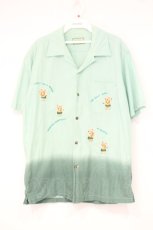 画像1: Karl Helmut / ワイキキくま刺繍開襟シャツ  ミント O-26-10-03-070-EL-BL-IG-OS (1)