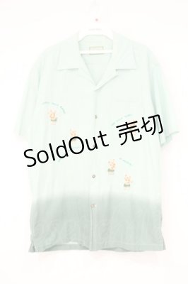 Preview of ワイキキくま刺繍開襟シャツ  ミント