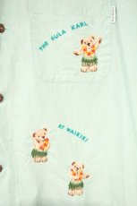 画像2: Karl Helmut / ワイキキくま刺繍開襟シャツ  ミント O-26-10-03-070-EL-BL-IG-OS (2)