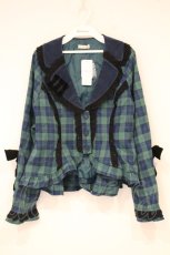 画像1: Chalmiere / タータンチェックジャケット  グリーン O-26-10-03-011-AX-JA-IG-OS (1)