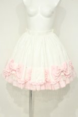 画像1: Angelic Pretty / くるくるリボンスカート  シロ×ピンク O-26-10-03-021-AP-SK-OW-OS (1)