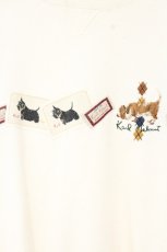 画像2: Karl Helmut / DOG刺繍＆ワッペン使いトレーナー M アイボリー O-26-10-03-025-EL-TO-OW-OS (2)