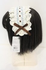画像3: axes femme / チェック×フリルヘッドドレス 34.6×11.1cm グレー O-26-10-04-050-AX-AC-IG-OS (3)