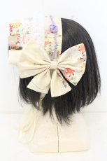 画像3: Happinyass / 和柄ヘッドドレス  キナリ系 O-26-10-04-055-LO-AC-OW-OS (3)