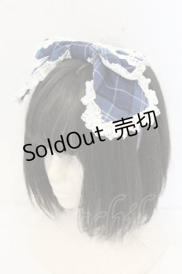 Preview of タータンチェック柄カチューシャ  アオ