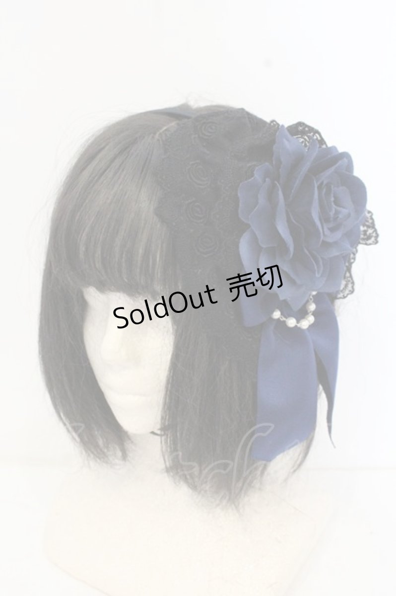 画像1: ATELIER PIERROT / 薔薇レースカチューシャ  ブルー O-26-10-04-060-EL-AC-IG-OS (1)