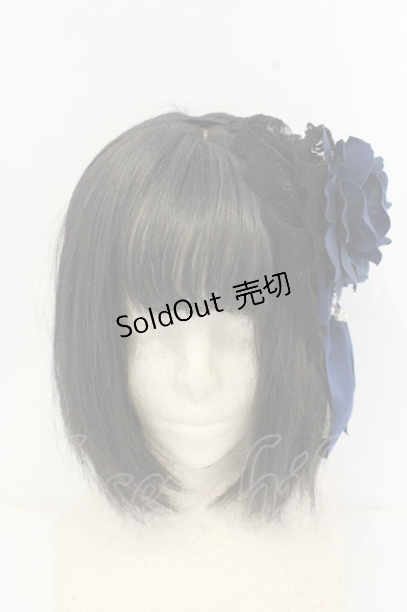 画像2: ATELIER PIERROT / 薔薇レースカチューシャ  ブルー O-26-10-04-060-EL-AC-IG-OS (2)