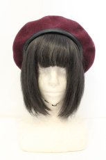 画像1: axes femme / パイピングベレー 57.5CM ワイン O-26-10-04-064-AX-AC-IG-OS (1)