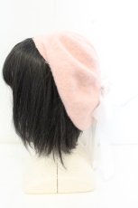 画像3: LOTUS ribbon / ハートチャームリボンベレー帽  ピンクサーモンｘシロ O-26-10-04-066-LO-AC-YM-OS (3)