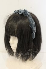 画像1: Melody BasKet / ベルベットリボンいっぱいカチューシャ  グレー O-26-10-04-076-LO-AC-OW-OS (1)
