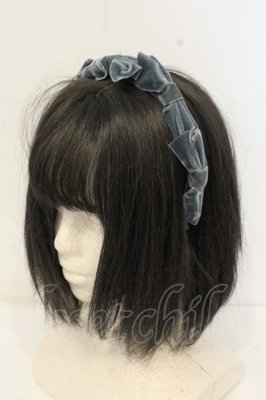 Preview of ベルベットリボンいっぱいカチューシャ  グレー