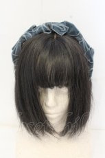 画像2: Melody BasKet / ベルベットリボンいっぱいカチューシャ  グレー O-26-10-04-076-LO-AC-OW-OS (2)