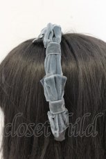 画像3: Melody BasKet / ベルベットリボンいっぱいカチューシャ  グレー O-26-10-04-076-LO-AC-OW-OS (3)