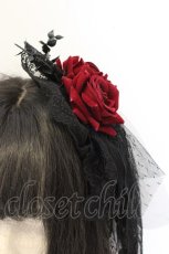 画像2: MorunxMuunaStoik / ヘッドドレス&コサージュ  ワイン×ブラック O-26-10-04-079-GO-AC-OW-OS (2)