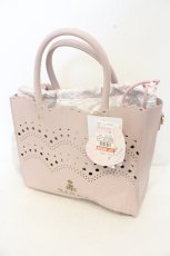 画像1: m petit by misako / AM*パンチングスクエアT トートバッグ  ピンク O-26-10-04-033-LO-BG-IG-OS (1)